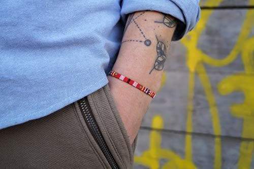 Surfer Bracelet - Red Ethno