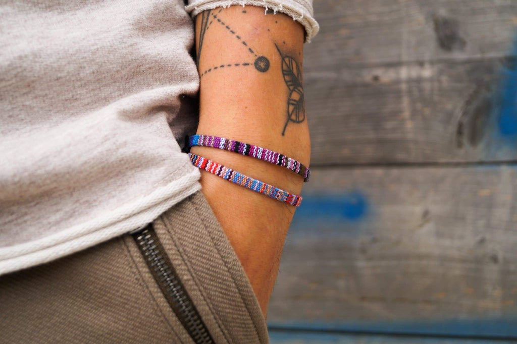 Surfer Bracelet - Multi Color & Purple