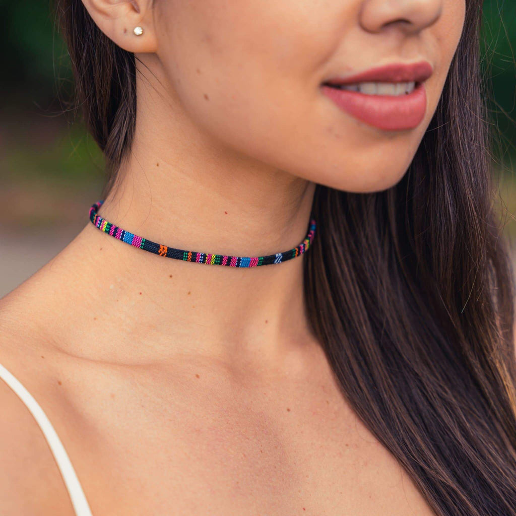Choker - Black/Pink