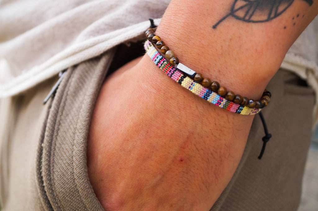 Bracelet Pack - Yellow & Brown Beads