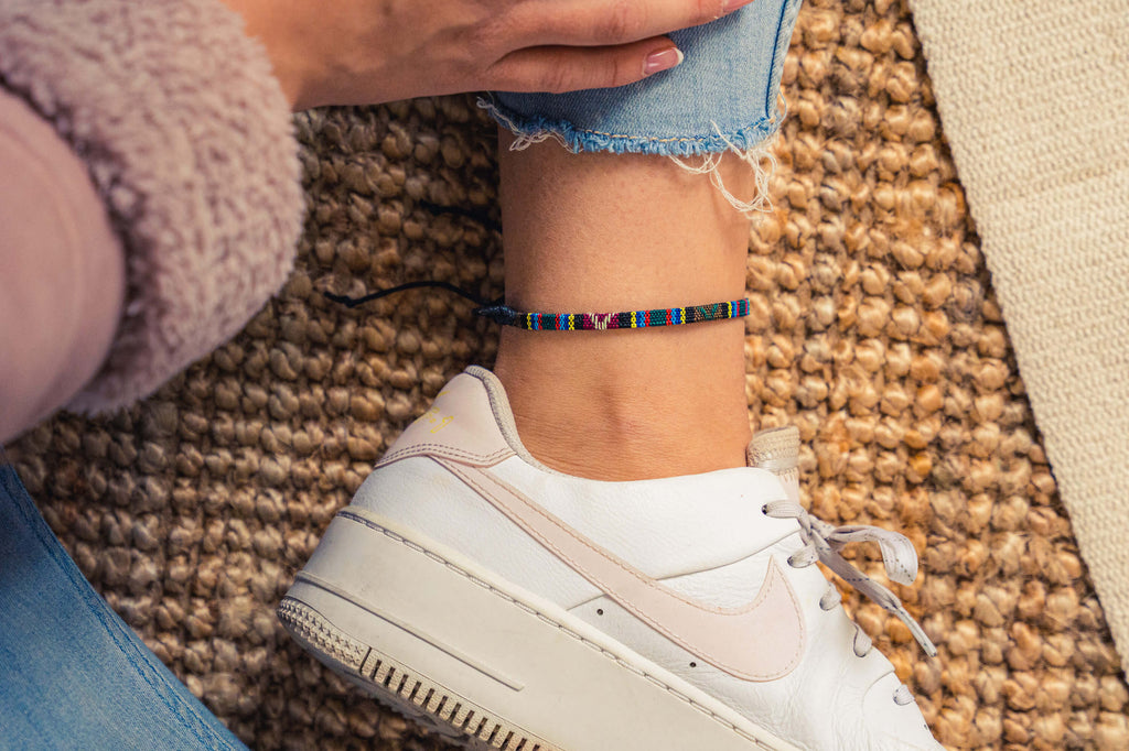 Boho Surfer Anklet Flat - Aztec